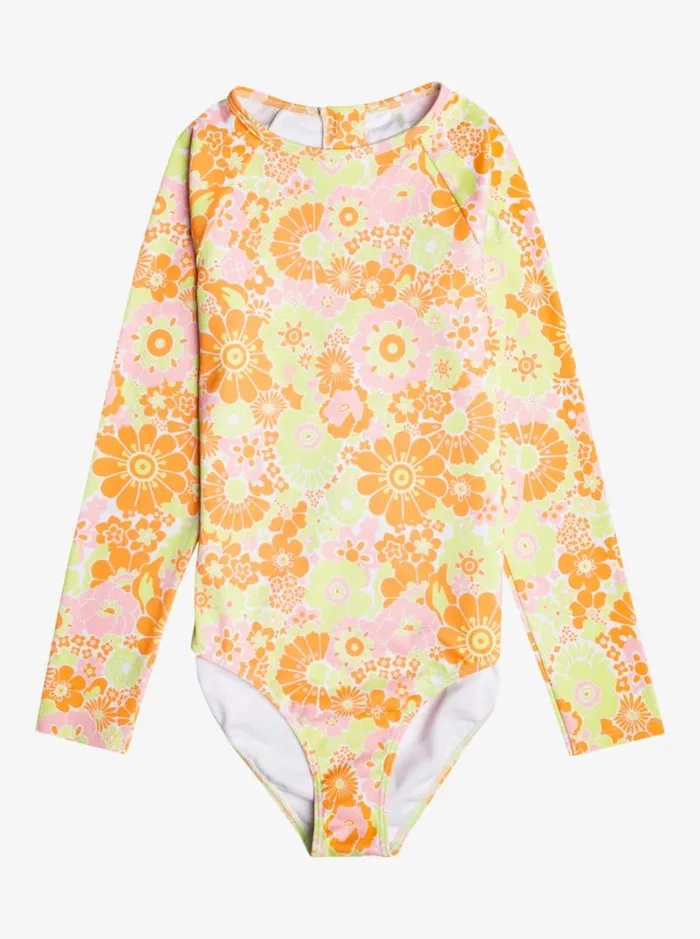 Roxy Surf Girl039s 416 Last In Paradise Long Sleeve UPF 50 OnePiece Swimsuit For Girls Mock Orange Piece Of Paradise 8211 Kids Roxy Surf Girl039s 416 Last In Paradise Long Sleeve UPF 50 OnePiece Swimsuit For Girls Mock Orange Piece Of Paradise 8211 Kids