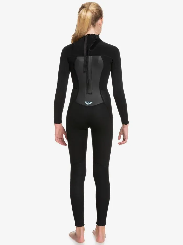 Roxy Surf Girl039s 816 43mm Prologue Back Zip Wetsuit Black 8211 Kids