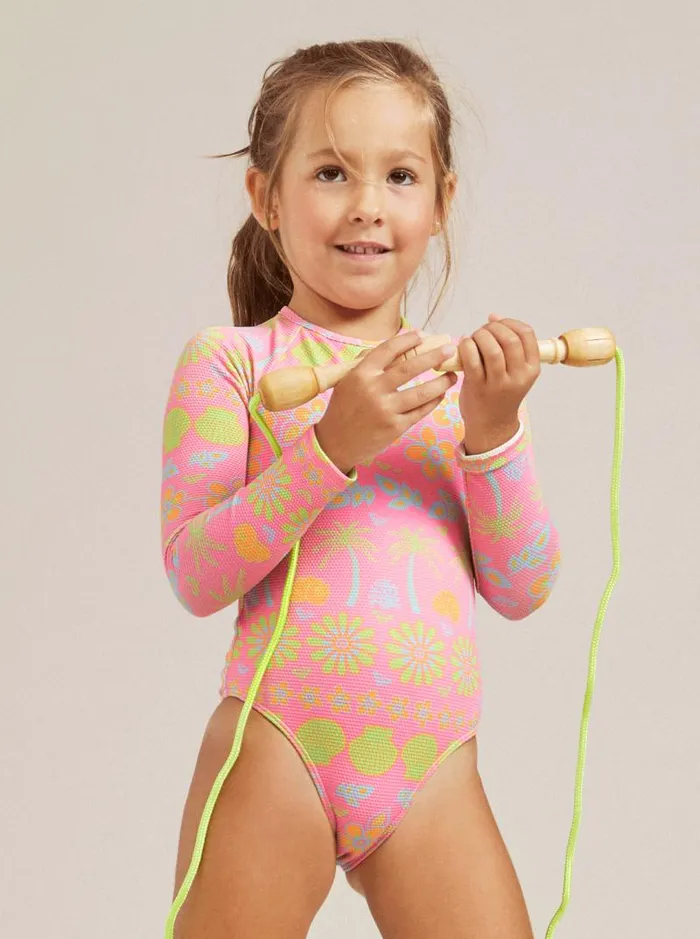 Roxy Surf Girls039 27 Beach Day Together Long Sleeve OnePiece Swimsuit Sachet Pink Beachy Bebe 8211 Kids Roxy Surf Girls039 27 Beach Day Together Long Sleeve OnePiece Swimsuit Sachet Pink Beachy Bebe 8211 Kids