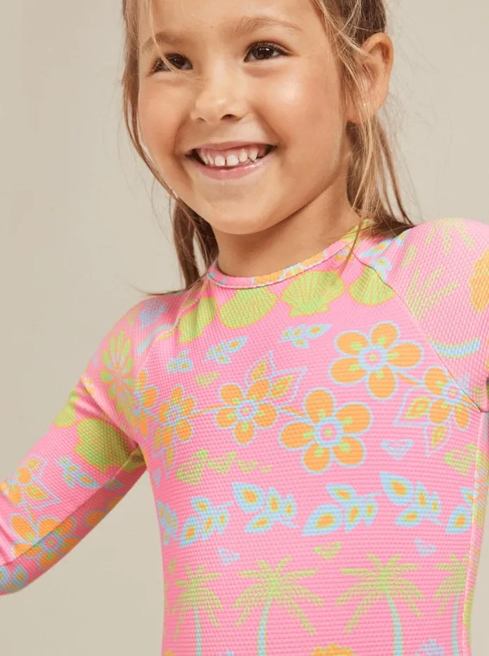 Roxy Surf Girls039 27 Beach Day Together Long Sleeve OnePiece Swimsuit Sachet Pink Beachy Bebe 8211 Kids Roxy Surf Girls039 27 Beach Day Together Long Sleeve OnePiece Swimsuit Sachet Pink Beachy Bebe 8211 Kids
