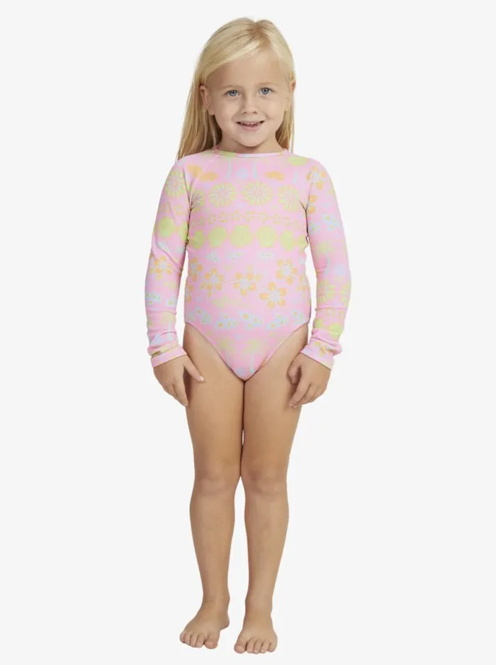 Roxy Surf Girls039 27 Beach Day Together Long Sleeve OnePiece Swimsuit Sachet Pink Beachy Bebe 8211 Kids Roxy Surf Girls039 27 Beach Day Together Long Sleeve OnePiece Swimsuit Sachet Pink Beachy Bebe 8211 Kids