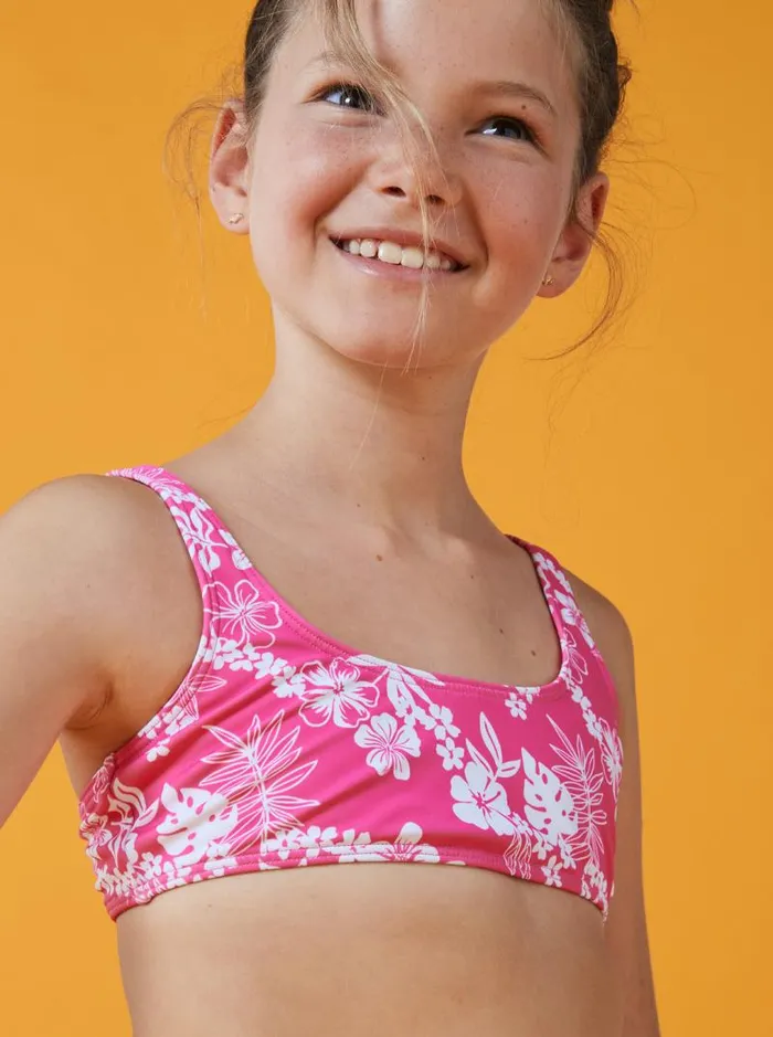 Roxy Swim Girl039s 416 Aloha Spirit Two Piece Bralette Bikini Set For Girls Shocking Pink Hello Aloha Smal 8211 Kids Roxy Swim Girl039s 416 Aloha Spirit Two Piece Bralette Bikini Set For Girls Shocking Pink Hello Aloha Smal 8211 Kids