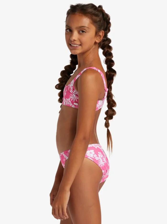 Roxy Swim Girl039s 416 Aloha Spirit Two Piece Bralette Bikini Set For Girls Shocking Pink Hello Aloha Smal 8211 Kids Roxy Swim Girl039s 416 Aloha Spirit Two Piece Bralette Bikini Set For Girls Shocking Pink Hello Aloha Smal 8211 Kids