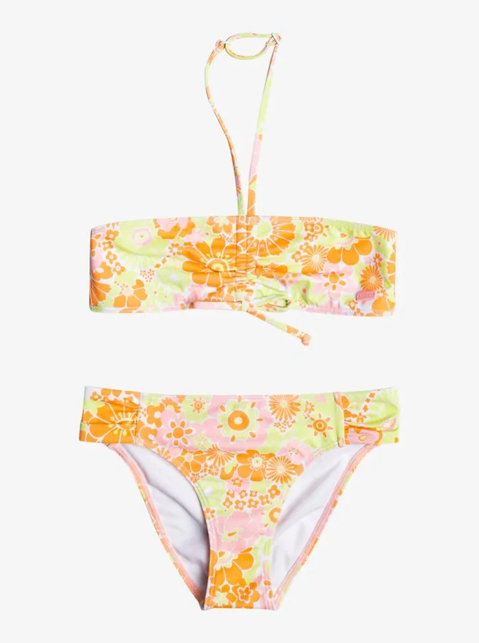 Roxy Swim Girl039s 416 Last In Paradise Two Piece Bandeau Bikini Set For Girls Mock Orange Piece Of Paradise 8211 Kids Roxy Swim Girl039s 416 Last In Paradise Two Piece Bandeau Bikini Set For Girls Mock Orange Piece Of Paradise 8211 Kids