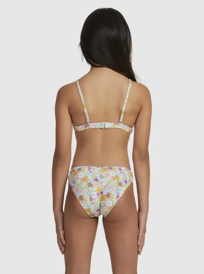 Roxy Swim Girl039s 716 Nostalgic Seaside Two Piece Triangle Bikini Set Fern Memories 8211 Kids