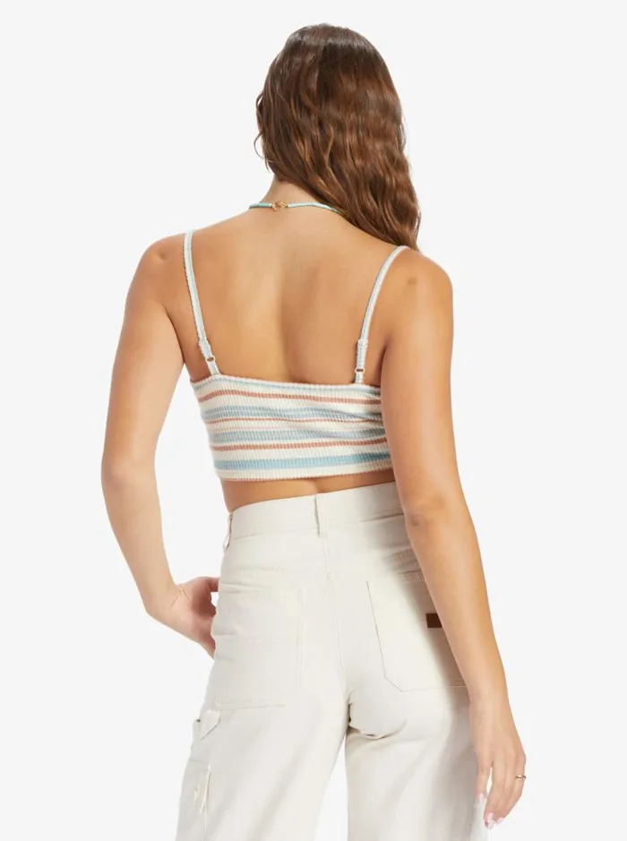Roxy Tees and Tanks Best Time Of Day Stripe Cozy Knit Camisole Snow White Shoreside Stripe 8211 Women Roxy Tees and Tanks Best Time Of Day Stripe Cozy Knit Camisole Snow White Shoreside Stripe 8211 Women