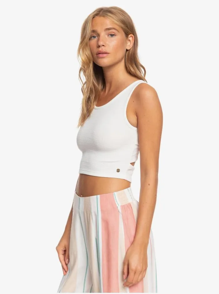 Roxy Tops Good Keepsake Crop Top Snow White 8211 Women Roxy Tops Good Keepsake Crop Top Snow White 8211 Women