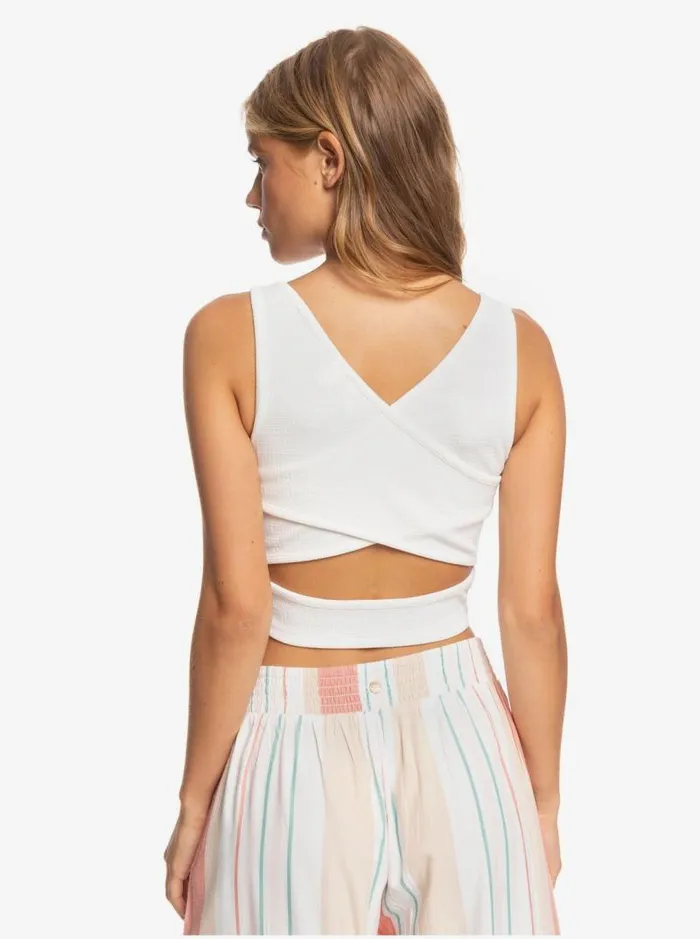 Roxy Tops Good Keepsake Crop Top Snow White 8211 Women Roxy Tops Good Keepsake Crop Top Snow White 8211 Women