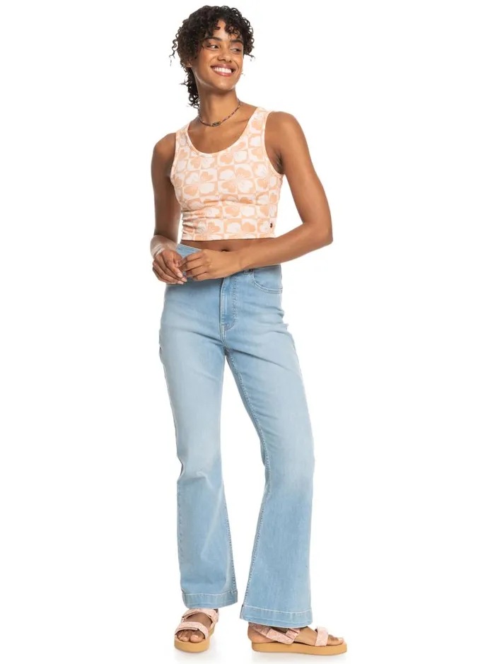 Roxy Tops Good Keepsake Printed Crop Top Pale Dogwood Sun Clik 8211 Women Roxy Tops Good Keepsake Printed Crop Top Pale Dogwood Sun Clik 8211 Women