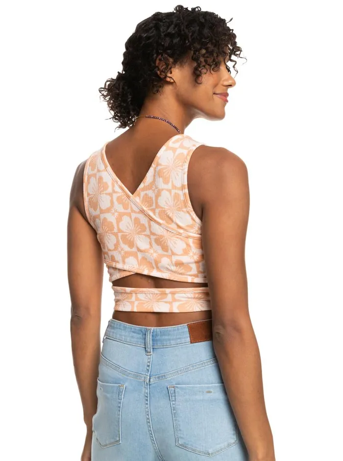 Roxy Tops Good Keepsake Printed Crop Top Pale Dogwood Sun Clik 8211 Women Roxy Tops Good Keepsake Printed Crop Top Pale Dogwood Sun Clik 8211 Women