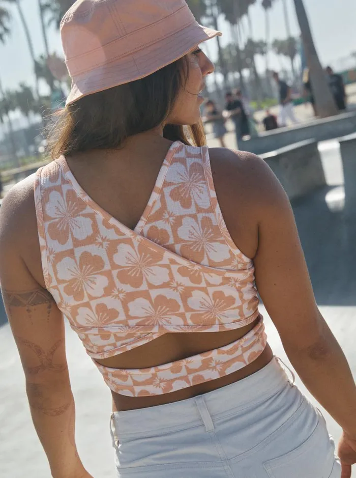 Roxy Tops Good Keepsake Printed Crop Top Pale Dogwood Sun Clik 8211 Women Roxy Tops Good Keepsake Printed Crop Top Pale Dogwood Sun Clik 8211 Women