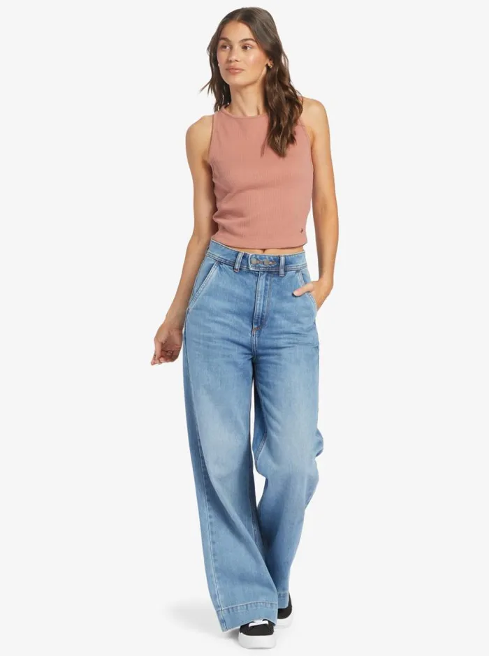 Roxy Tops Never Ending Vacay High Knit Tank Cedar Wood 8211 Women Roxy Tops Never Ending Vacay High Knit Tank Cedar Wood 8211 Women
