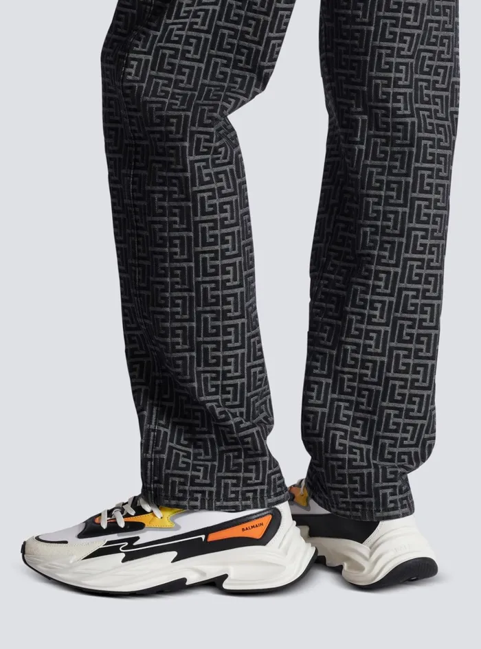 RunRow Leather And Nylon Sneakers Multicolor Men Balmain Sneakers