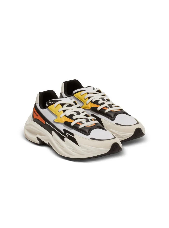 RunRow Leather And Nylon Sneakers Multicolor Men Balmain Sneakers