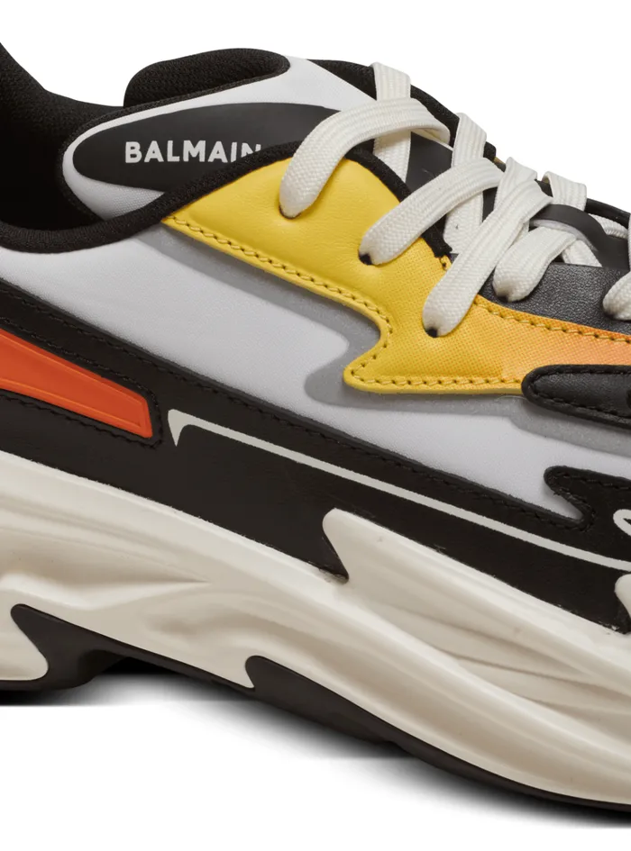RunRow Leather And Nylon Sneakers Multicolor Men Balmain Sneakers