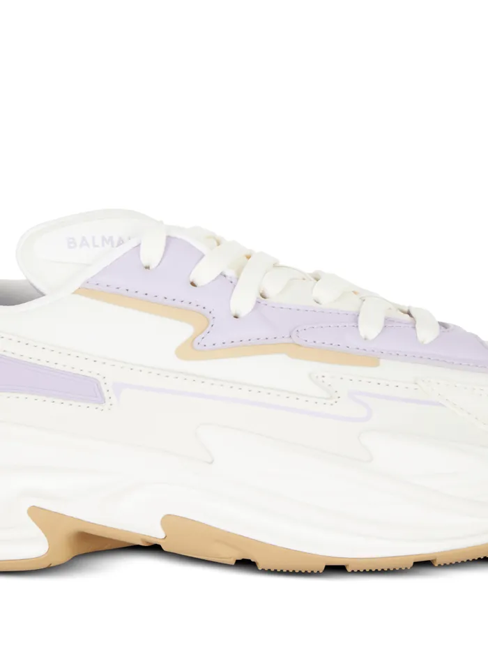RunRow Leather Sneakers Beige Women Balmain Sneakers