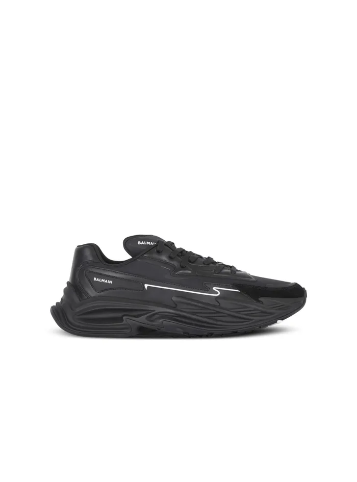 RunRow Leather Sneakers Black Women Balmain Sneakers
