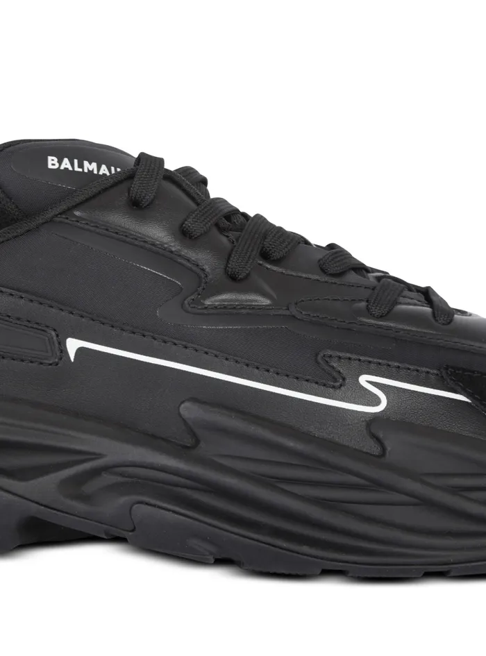 RunRow Leather Sneakers Black Women Balmain Sneakers