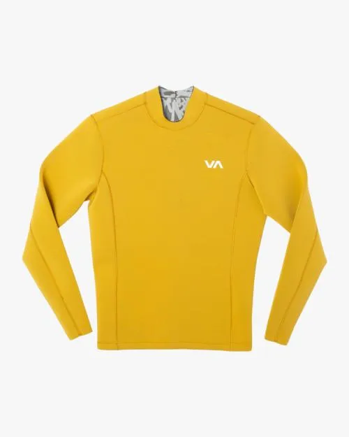 Rvca 2mm Balance Back Zip Wetsuit Jacket Gold Surf Neoprene Tops