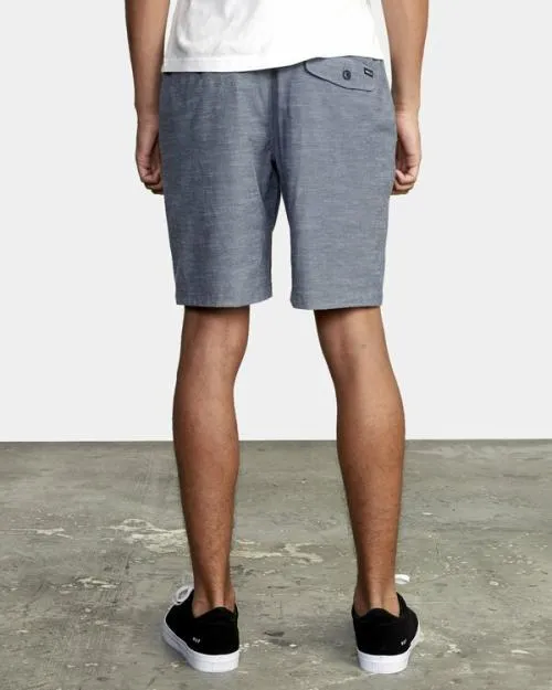 Rvca All Time Solid Coastal Hybrid Shorts 19 Moody Blue Men Shorts and Hybrids