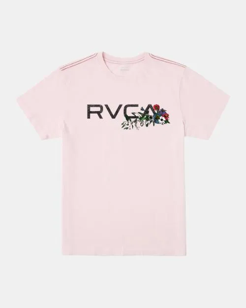 Rvca Arrangement Tee Light Pink Men Short Sleeves