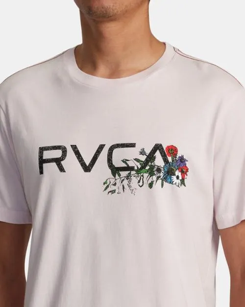 Rvca Arrangement Tee Light Pink Men Short Sleeves