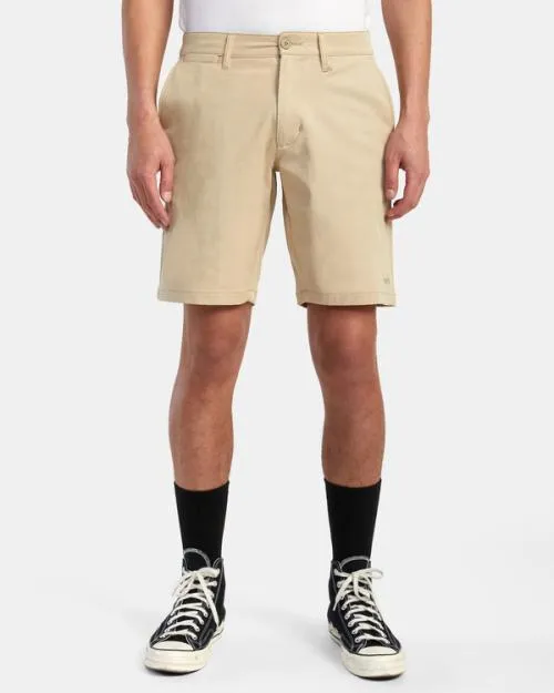 Rvca Back In Hybrid Walkshorts 19034 Khaki Men Shorts and Hybrids