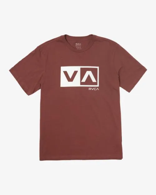 Rvca Balance Box Short Sleeve TShirt Oxblood Red Men Tees and Tanks