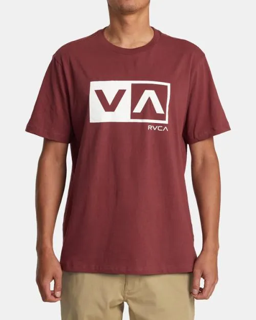 Rvca Balance Box Short Sleeve TShirt Oxblood Red Men Tees and Tanks