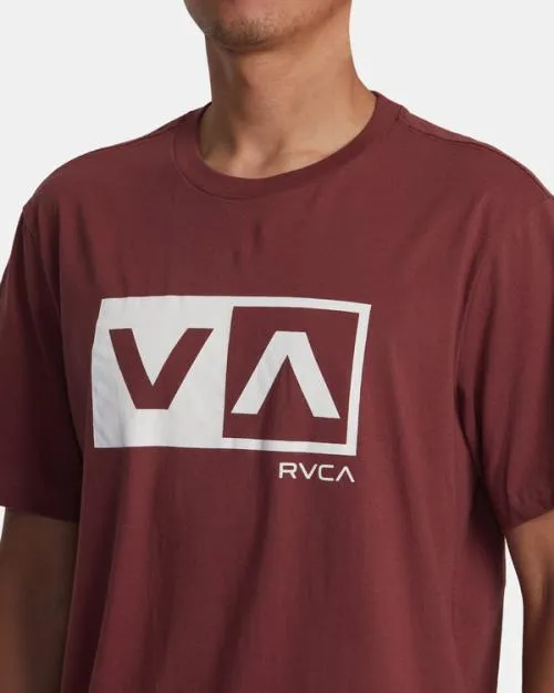 Rvca Balance Box Short Sleeve TShirt Oxblood Red Men Tees and Tanks