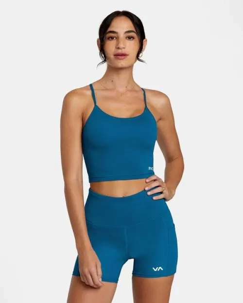 Rvca Base Tank Sports Bra Teal SportWomen Tops