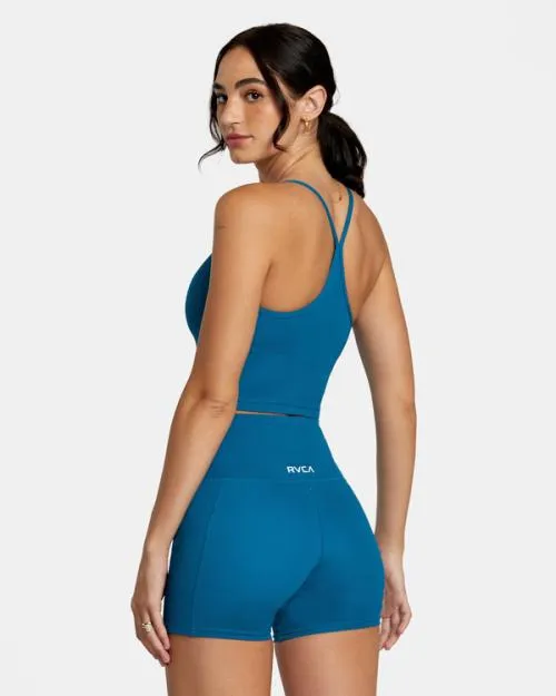 Rvca Base Tank Sports Bra Teal SportWomen Tops
