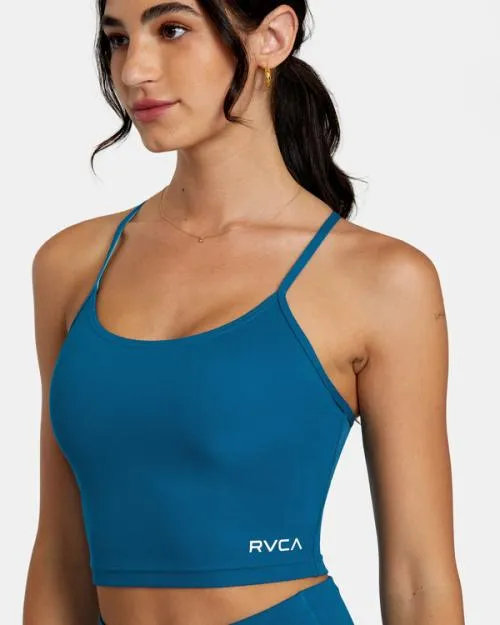 Rvca Base Tank Sports Bra Teal SportWomen Tops
