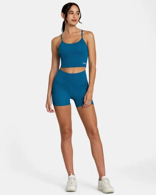 Rvca Base Tank Sports Bra Teal SportWomen Tops