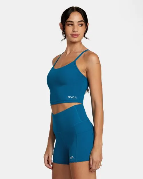 Rvca Base Tank Sports Bra Teal SportWomen Tops