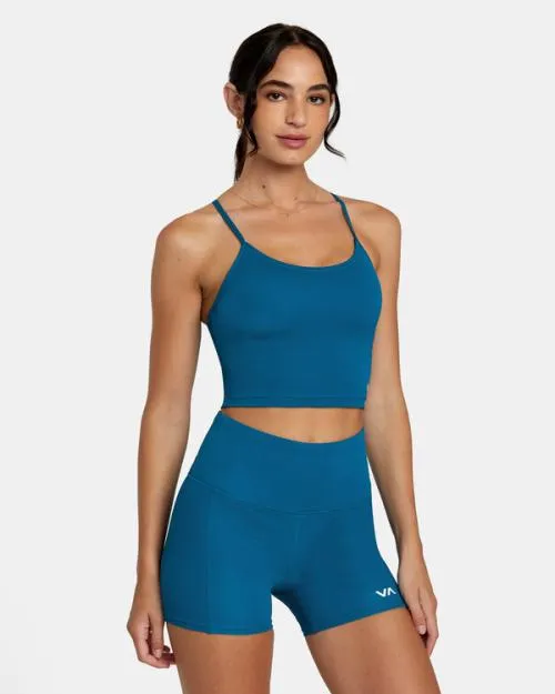 Rvca Base Tank Sports Bra Teal SportWomen Tops