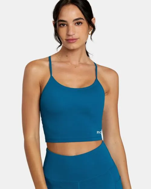 Rvca Base Tank Sports Bra Teal SportWomen Tops