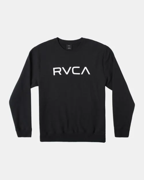 Rvca Big Crewneck Sweatshirt Black Men Hoodies and Sweatshirts