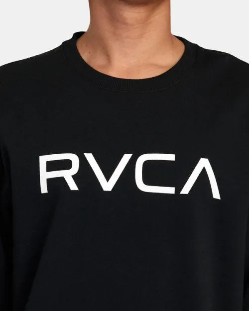 Rvca Big Crewneck Sweatshirt Black Men Hoodies and Sweatshirts