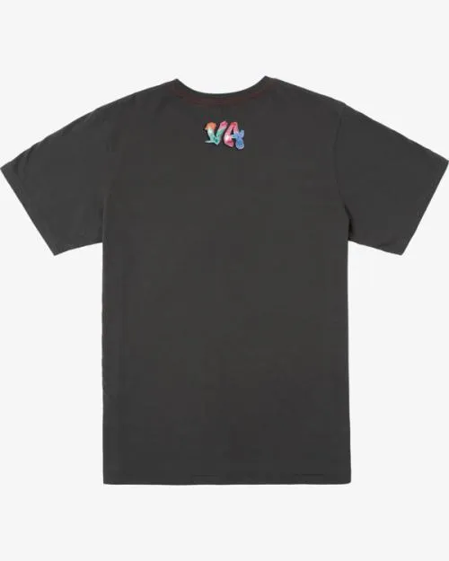 Rvca Black Book TShirt Pirate Black Men Short Sleeves
