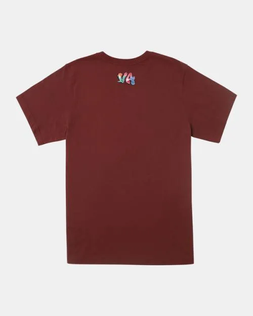 Rvca Black Book TShirt Red Earth Men Short Sleeves