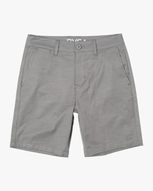 Rvca Boy039s Back In Hybrid Walkshorts 19034 Athletic Heather Boys Shorts