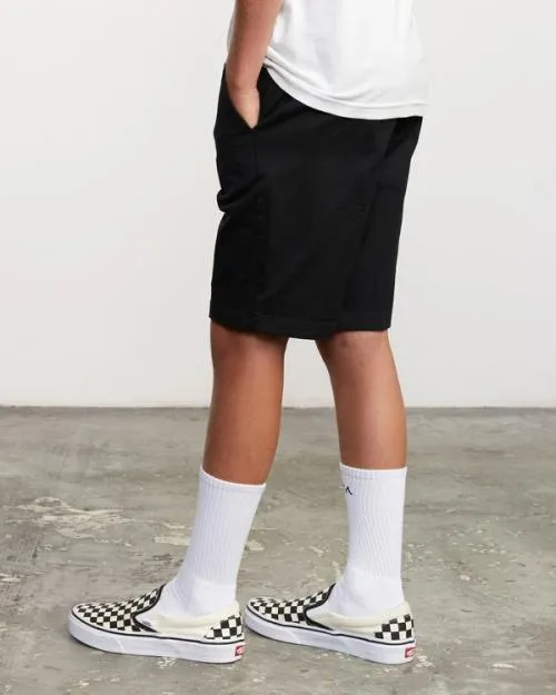 Rvca Boys Weekday Stretch Short Black Boys Shorts