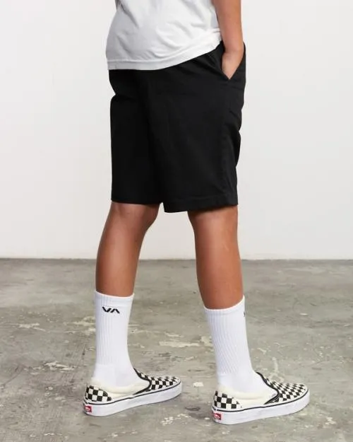 Rvca Boys Weekday Stretch Short Black Boys Shorts