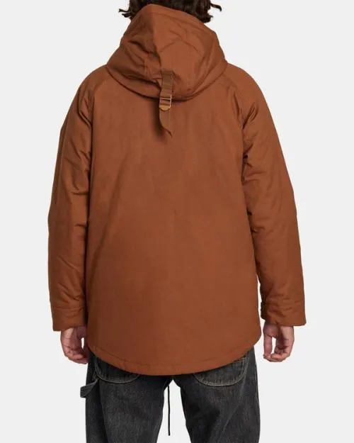 Rvca Chainmail Wax Coated Jacket Rawhide Men Jackets