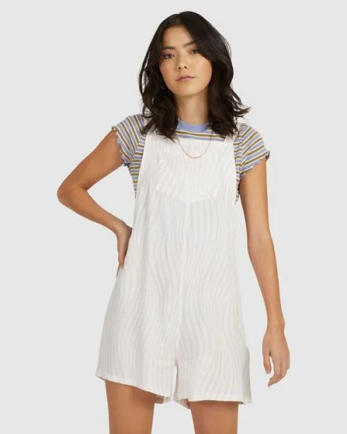 Rvca Clancy Psych Shorty Blush Women Dresses and Rompers