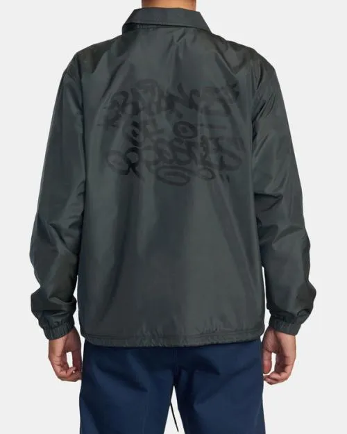 Rvca Coaches Jacket Rvca Black Men Jackets