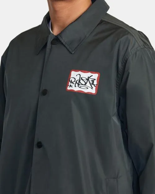 Rvca Coaches Jacket Rvca Black Men Jackets