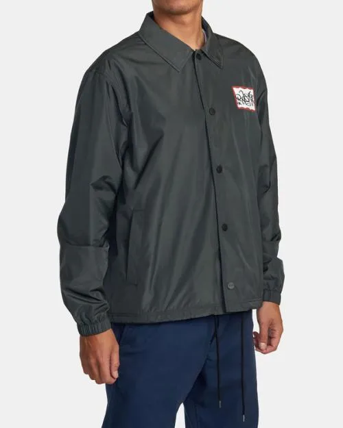 Rvca Coaches Jacket Rvca Black Men Jackets