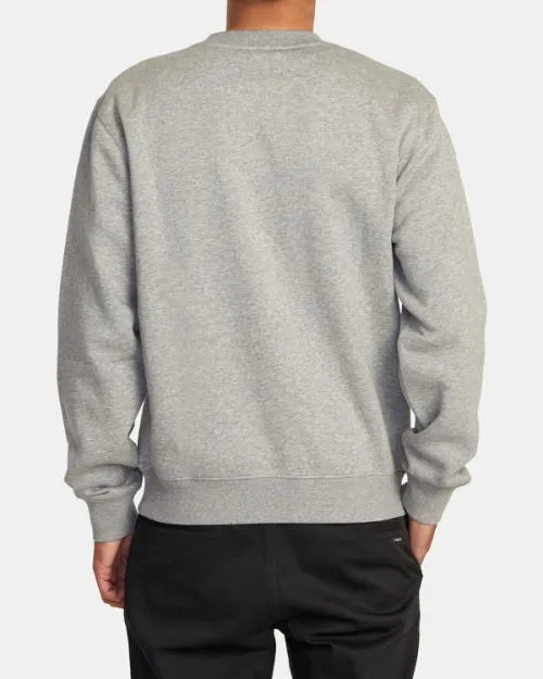 Rvca Dayshift Sweatshirt Athletic Heather Men Hoodies and Sweatshirts